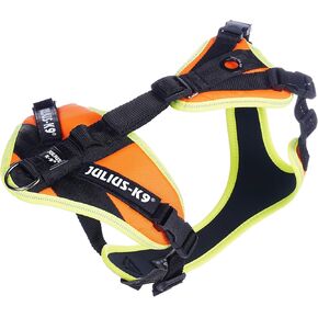 JK9 Mantrailing Harness, Size: M, UV Orange with neon Edge