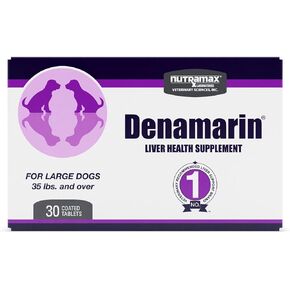 Nutramax Denamarin Liver Health Supplement for Large Dogs - with S-Adenosylmethionine (Same) and Silybin, 30 Blister Pack Tablets