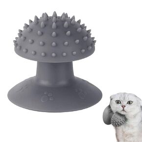 Grey Cat Corner Scratcher | Cat Corner Self Groomer - Remove Loose Fur, Removable Design for Cleaning, Cat Massage Combs for Short Long Fur Cats Grooming, Cat Brushes, Kitten Puppy Massager Brushes