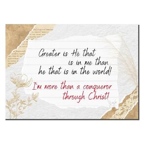 Christian Inspirational Fridge magnet - Scripture Confession - More than a conqueror