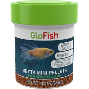 حبيبات GloFish Betta الصغيرة، 1.02 أونصة، طعام الأسماك الاستوائية