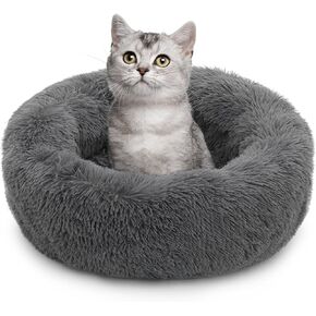 MoNiBloom 36.5"x36.5"x9" Dog Beds for Large Size Dogs Machine-Washable Long Plush Pet Beds Warming Cozy Soft Bed for Dogs and Cat, Dark Grey