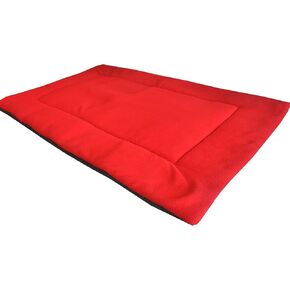 Downtown Pet Supply - Dog Crate Mat - Comfort Dog Bed or Cat Bed - Soft Fleece Nap Mat - Easy Maintenance, Machine Washable Dog Bed - Red - 42 in x 27 in - Extra Large Dog Bed