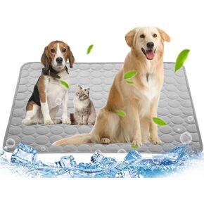 بساط تبريد للكلاب، بساط تبريد للحيوانات الأليفة للكلاب، لا يحتاج إلى ماء أو كهرباء، وسادة تبريد للكلاب لبيوت الكلاب والأقفاص والسيارات، بساط تبريد من الحرير الجليدي الداخلي والخارجي للكلاب الكبيرة جدًا والقطط والحيوانات in Kuwait
