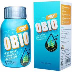 OBIO Aquarium Water Treatment, quick effect (after 8-10 hours), Improvement of Digestion and Immune Systems, Enhance growth of fish & shrimp (Liquid, 300ml (10.14 fl oz))