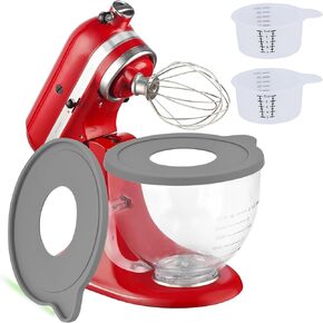 2 Pack Glass Bowl Covers for KitchenAid 5 Quart Tilt-Head Stand Mixers Bowl Covers Lid
