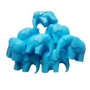 Elephant Soaps for Baby Shower Favors First Birthday Party Goats Milk Honey Scent 20 Pack (gray)