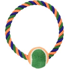 Bow Wow Ring Rope with Tennis Ball