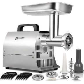 #8 Electric Commercial Grade Meat Grinder, 2/5 HP 300W Copper Motor, Heavy Duty Stainless Steel Industrial Meat Mincer, Ideal for Regular Use