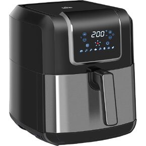 HOMCOM Air Fryer, 1700W 6.9 Quart Air Fryers Oven with Digital Display, 360° Air Circulation, Adjustable Temperature, Timer and Nonstick Basket for Oil Less or Low Fat Cooking, Black