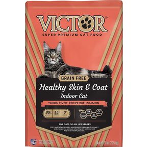 Victor Super Premium Cat Food – Grain Free Healthy Skin & Coat - Dry Cat Food for Indoor Cats – Yukon River Recipe – All Breeds and All Life Stages from Kitten to Adult, 15lb