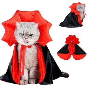 Halloween Dog Costume Dog Pet Vampire Devil Costume Dog Cat Halloween Cloak Cat Cape Halloween Costumes for Small Medium Dogs Cats Outfit
