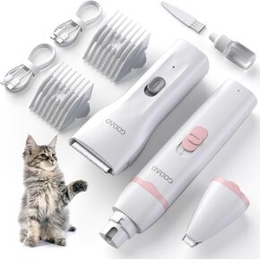 Cat Clippers for Matted Hair, Quiet Cat Shaver for Long Hair, Cordless Cat Hair Trimmer for Grooming, Cat Paw Trimmer Nail Grinder,Pet Shaver Cat Grooming Kit for Cats Small Dogs Animals(Blue) in Kuwait