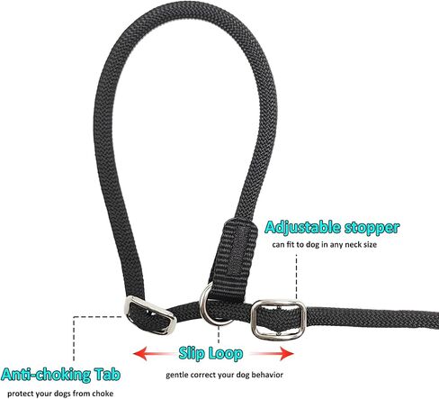 3 Pack 7FT Slip Lead Dog Leashes, Anti-Choking Lightweigth Nylon Rope Tactical Training Leash for Small Medium Dogs, No-Pull Leash for Walking in Saudi Arabia
