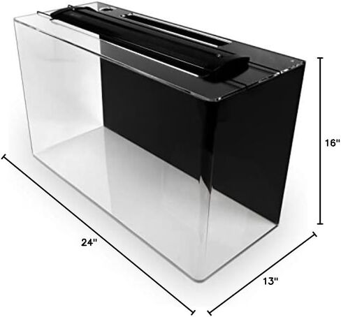 SeaClear 20 Gal Acrylic Aquarium Combo Set with LED Lighting, 24" L by 13" W by 16" H, Black in Saudi Arabia