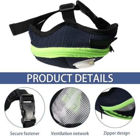 كمامة للكلاب، كمامات مغطاة بشبكة ناعمة للكلاب الصغيرة والمتوسطة والكبيرة، فلتر حماية للطعم المسموم مع أشرطة قابلة للتعديل، تمنع العض والمضغ (الحجم: L) in Kuwait