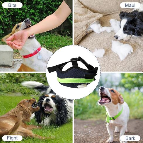 كمامة للكلاب، كمامات مغطاة بشبكة ناعمة للكلاب الصغيرة والمتوسطة والكبيرة، فلتر حماية للطعم المسموم مع أشرطة قابلة للتعديل، تمنع العض والمضغ (الحجم: L) in Kuwait