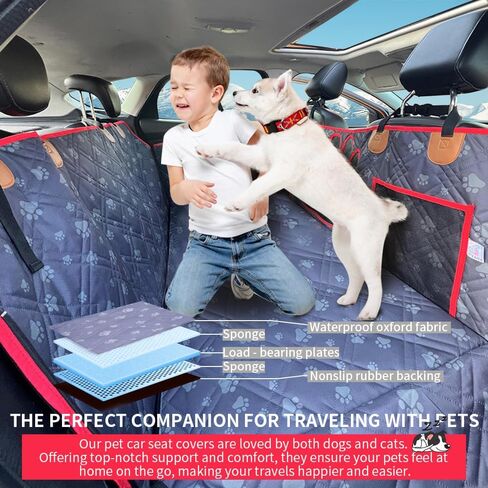 Dog Car Seat Cover for Back Seat Hard Bottom Heavy Seat Extender for Dogs, Dog Hammock for Car Travel Bed, Non Inflatable Car Bed Mattress for Car SUV Truck in Saudi Arabia