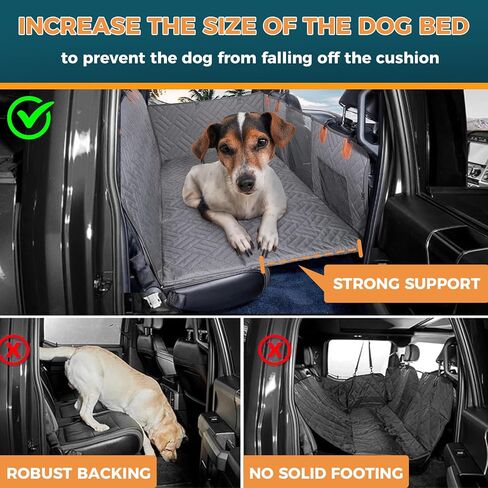 Dog Car Seat Cover for Back Seat Hard Bottom Heavy Seat Extender for Dogs, Dog Hammock for Car Travel Bed, Non Inflatable Car Bed Mattress for Car SUV Truck in Saudi Arabia