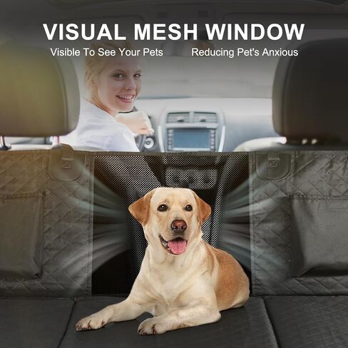 موسع المقعد الخلفي للكلاب، غطاء مقعد السيارة للكلاب، غطاء مقعد الكلب المقاوم للماء للمقعد الخلفي، واقي المقعد الخلفي الصلب للسيارات والشاحنات وسيارات الدفع الرباعي، أرجوحة للكلاب لدعم المقعد الخلفي للسيارة +400 رطل in Saudi Arabia