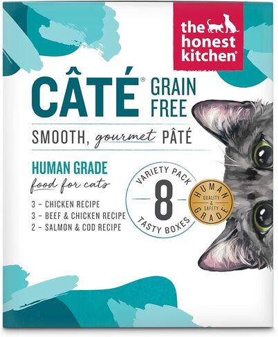 The Honest Kitchen Câté™ مجموعة متنوعة من أطعمة القطط الرطبة الخالية من الحبوب - 2.8 أونصة (عبوة من 8 قطع) in Kuwait