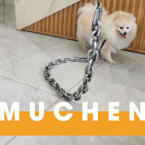 1pcs Interesting Dog Chain,Fake Big Dog Chain Leash,Dog Toy,Made of Plastic Material Imitating Iron Chain,Only for Use by Small Dogs,Cats,and Puppies.Interesting Dog Chain:Jiwa Teddy Poodle (Argent) in Saudi Arabia