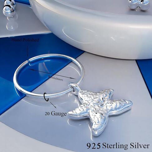 Silver Helix Cartilage Hoop Piercing – Charm Jewelry Piercing – 20G 925 Sterling Silver Hoops For Cartilage – Starfish Feather Leaf Horse in Saudi Arabia