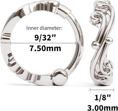 حلقة أنف الفرس الهندي، حلقة أنف مصممة فريدة من نوعها، مجوهرات ثقب مصنوعة يدويًا (فضة استرليني) in Kuwait