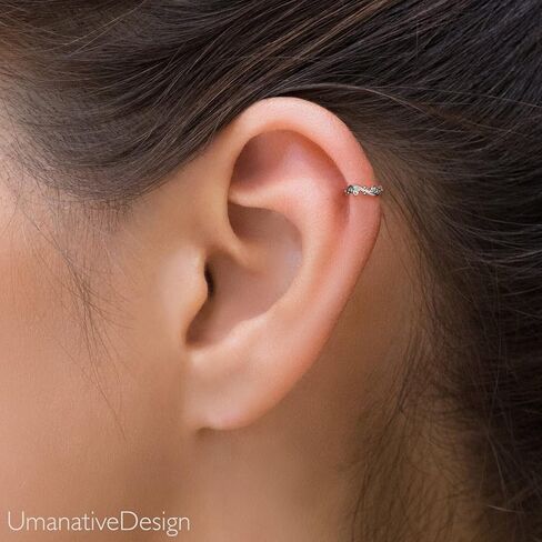 Indian Clicker Nose Ring Hoop, Unique Designer Nose Ring, Handmade Piercing Jewelry (Sterling Silver) in Saudi Arabia