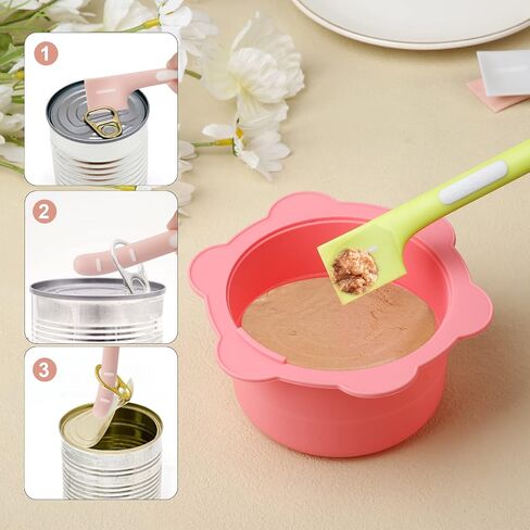3pcs Pet Food Can Spoon, Silicone Pet Food Can Spoon Practical Mixing Spoons Canned Food Scoop for Dogs, Cats, Pets in Saudi Arabia