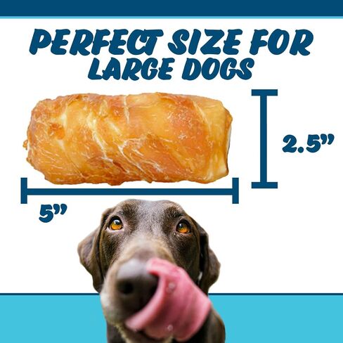 Texas Pet Company Chicken On A Stick Crunchy & Chewy Chicken Jerky Wrapped Rawhides for Dogs, Made in USA 2 in 1 Dog Treats for Small Dogs to Medium Dogs, Medium 35 Ct in Saudi Arabia
