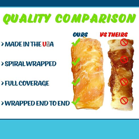 Texas Pet Company Chicken On A Stick Crunchy & Chewy Chicken Jerky Wrapped Rawhides for Dogs, Made in USA 2 in 1 Dog Treats for Small Dogs to Medium Dogs, Medium 35 Ct in Saudi Arabia