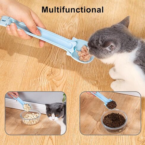 Cat Strip Feeder, Cat Strip Squeeze Spoon Cat Treat Feeding Spoon Multifunctional Pet Spoon for Lickable Wet Cat Treats Pet Liquid Snack Feeding(4 Pcs) in Kuwait