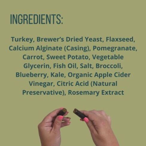 Turkey + Kale & Pomegranate Single Jerky Sticks |All Natural | Grain Free| No Meals, Fillers, or Byproducts | (16 Pack) in Saudi Arabia