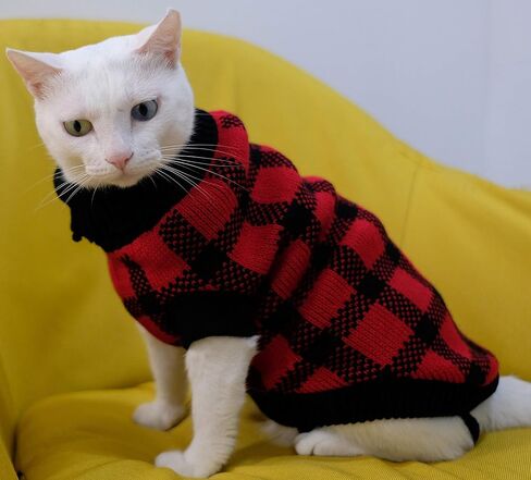 Turtleneck Dog Argyle Sweater for Small Dogs Cat in Saudi Arabia