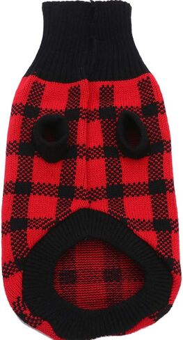 Turtleneck Dog Argyle Sweater for Small Dogs Cat in Saudi Arabia