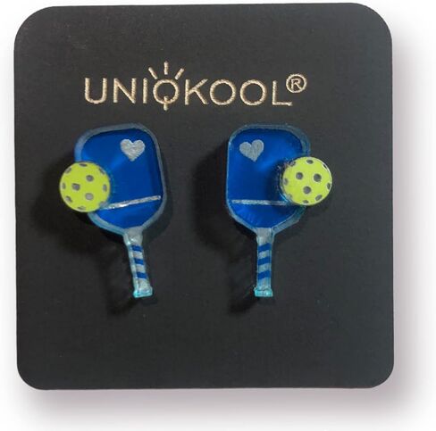 Pickleball Earrings, Handcrafted Studs (LIGHT BLUE) in Saudi Arabia
