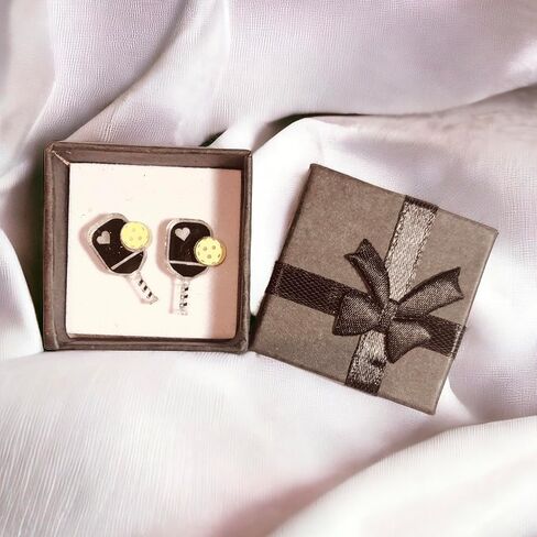 Pickleball Earrings, Handcrafted Studs (LIGHT BLUE) in Saudi Arabia
