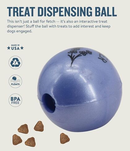 Planet Dog Orbee-Tuff Essentials Lavender Scented Interactive Dog Ball Treat Dispenser Toy, Purple in Saudi Arabia