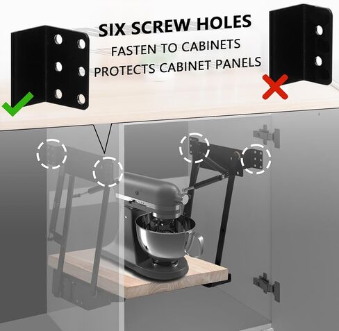 رفع الخلاط لرفع أجهزة الخزانة مع إغلاق ناعم شديد التحمل لخزانة المطبخ مع آلية القفل، يحمل ما يصل إلى 60 رطلاً، لأجهزة المطبخ الصغيرة، الزنك in Kuwait