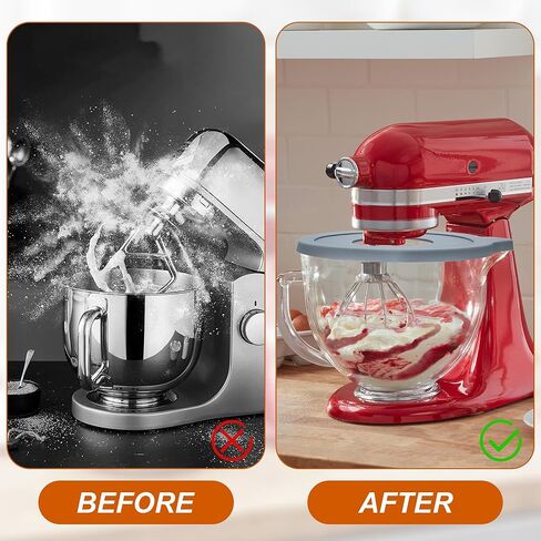 أغطية وعاء الخلاط، لخلاطات حامل رأس مائل سعة 5 لتر من KitchenAid، أغطية غطاء وعاء الخلاط لمنع المكونات من الانسكاب، متوافقة مع 5KSM125، KSM150، RRK150، K45 in Kuwait