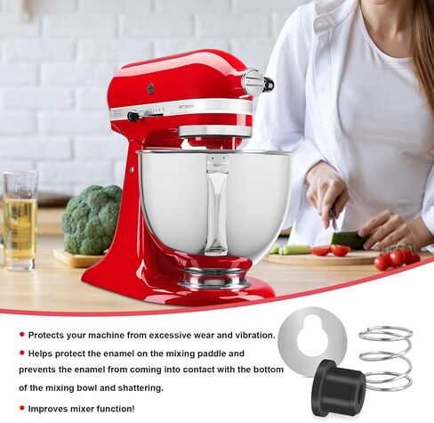 for Kitchen Aid Stand Tilt-head Mixer Spring Washer and Silicone Washers Set, Quick Install Accessories for Kitchen Aid Mixer Stainless Steel Mixer Parts in Saudi Arabia