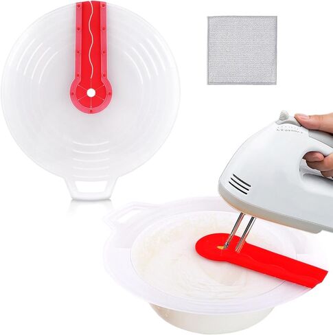 12 Inch Hand Mixer Splatter Guard,Silicone Mixing Bowl Splatter Screen Guard Mixer Splatter Guard Silicone Splatter Cover for Eg-g Bowl Whisks Cover Whisk Cooking Splash Cover in Saudi Arabia