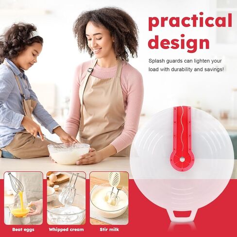12 Inch Hand Mixer Splatter Guard,Silicone Mixing Bowl Splatter Screen Guard Mixer Splatter Guard Silicone Splatter Cover for Eg-g Bowl Whisks Cover Whisk Cooking Splash Cover in Saudi Arabia