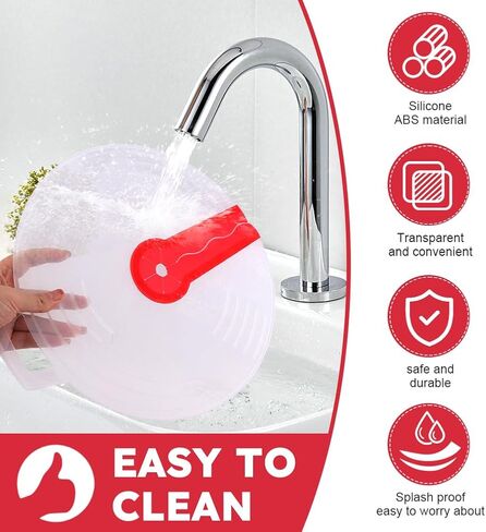 12 Inch Hand Mixer Splatter Guard,Silicone Mixing Bowl Splatter Screen Guard Mixer Splatter Guard Silicone Splatter Cover for Eg-g Bowl Whisks Cover Whisk Cooking Splash Cover in Saudi Arabia