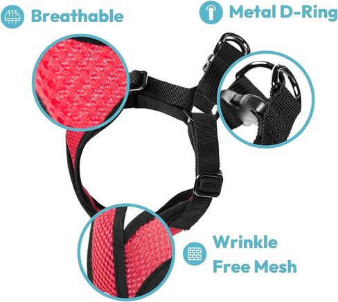 حزام Gooby Comfort X Step In - وردي، صغير - حزام X مريح للكلاب الصغيرة حاصل على براءة اختراع خالٍ من الاختناق - حزام للكلاب أثناء التنقل للكلاب المتوسطة بدون سحب أو للكلاب الصغيرة للاستخدام الداخلي والخارجي in Kuwait