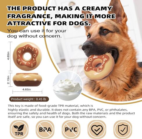 Dog Chew Toys for Aggressive Chewers,Indestructible Tough Squeaky Mental Stimulation Teeth Grinding,Interactive Dog Chew Toys for Small Medium Dogs(Chocolate) in Saudi Arabia