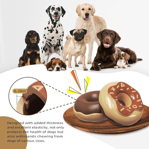 Dog Chew Toys for Aggressive Chewers,Indestructible Tough Squeaky Mental Stimulation Teeth Grinding,Interactive Dog Chew Toys for Small Medium Dogs(Chocolate) in Saudi Arabia