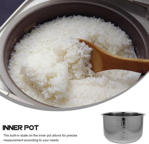 Lurrose Rice Cooker Liner Stainless Rice Cooker Replace Inner Pressure Cooker Liner Cooking Pot Inner for Kitchen 5L in Saudi Arabia