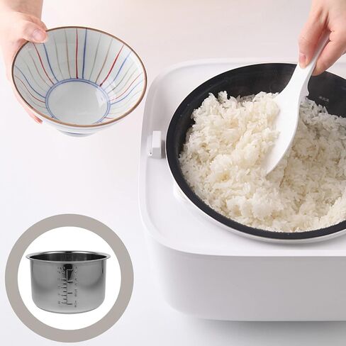 Lurrose Rice Cooker Liner Stainless Rice Cooker Replace Inner Pressure Cooker Liner Cooking Pot Inner for Kitchen 5L in Saudi Arabia